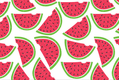 وکتور پترن هندوانه شب یلدا فوق العاده زیبا نقاشی شده با دست